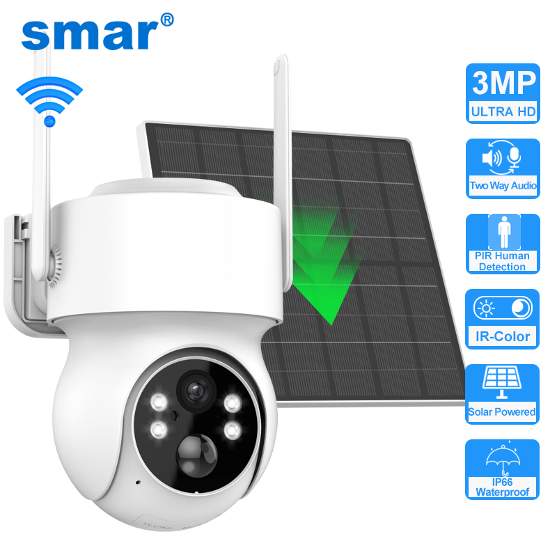Smart Home Outdoor Camera - Smar Solar Panel PTZ IP Camera
