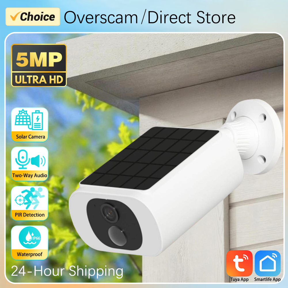 Smart Home Outdoor Camera - 5MP Tuya Smartlife Outdoor Solar Battery