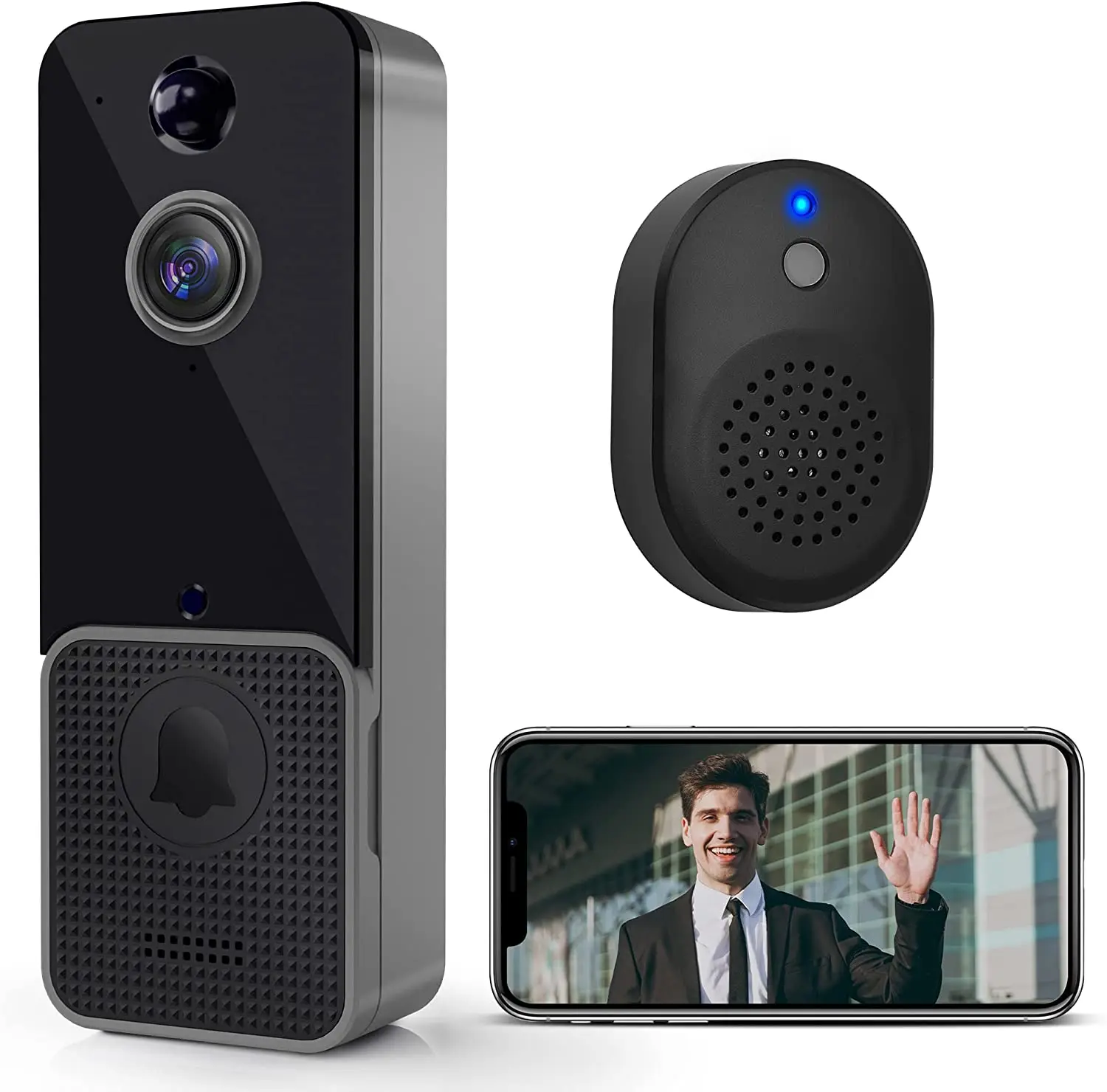 Smart Home Outdoor Camera - Wireless WiFi Video Doorbell Camera PIR