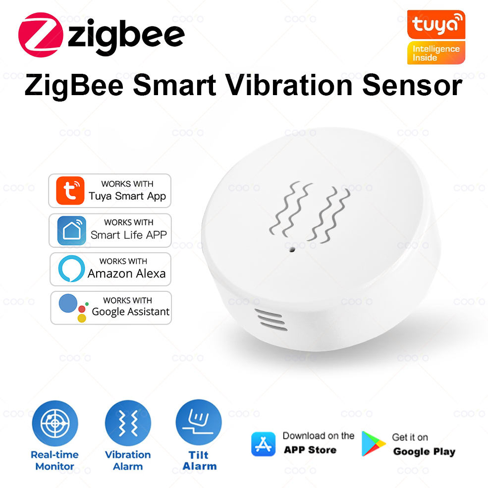 Smart Home Security System - ZigBee Tuya Smart Vibration Sensor Real