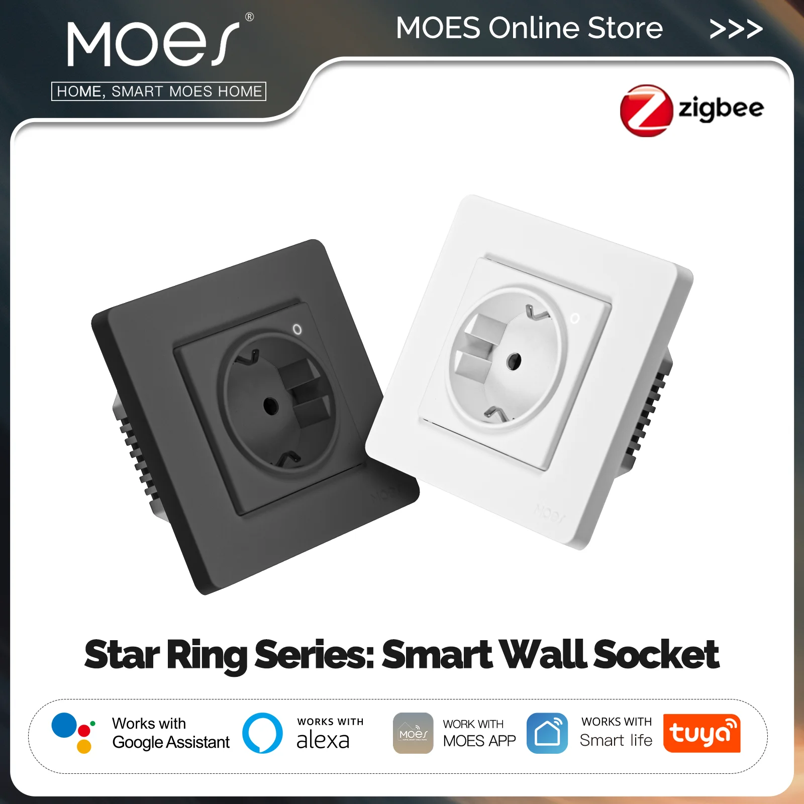 Smart Home Energy Monitor - MOES Tuya ZigBee Smart Socket EU