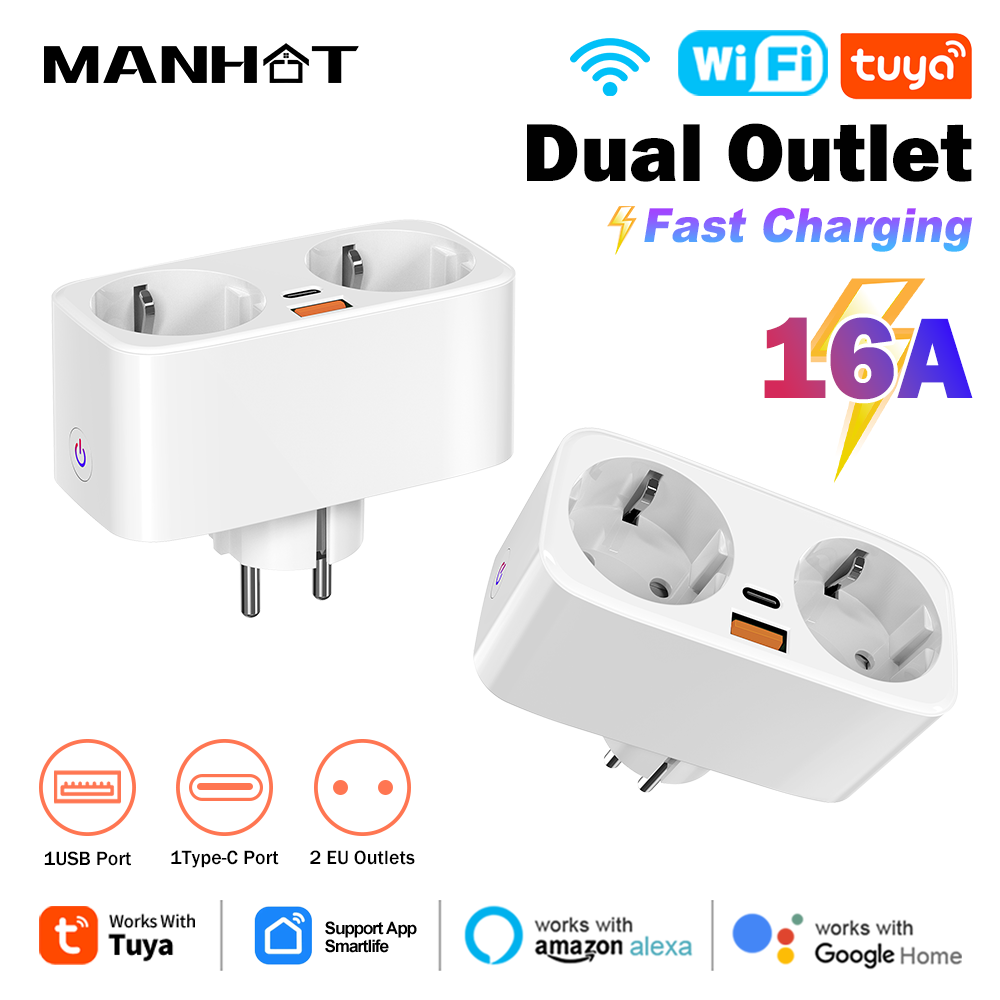 Smart Home Technology - Tuya 16A WiFi Smart EU Plug