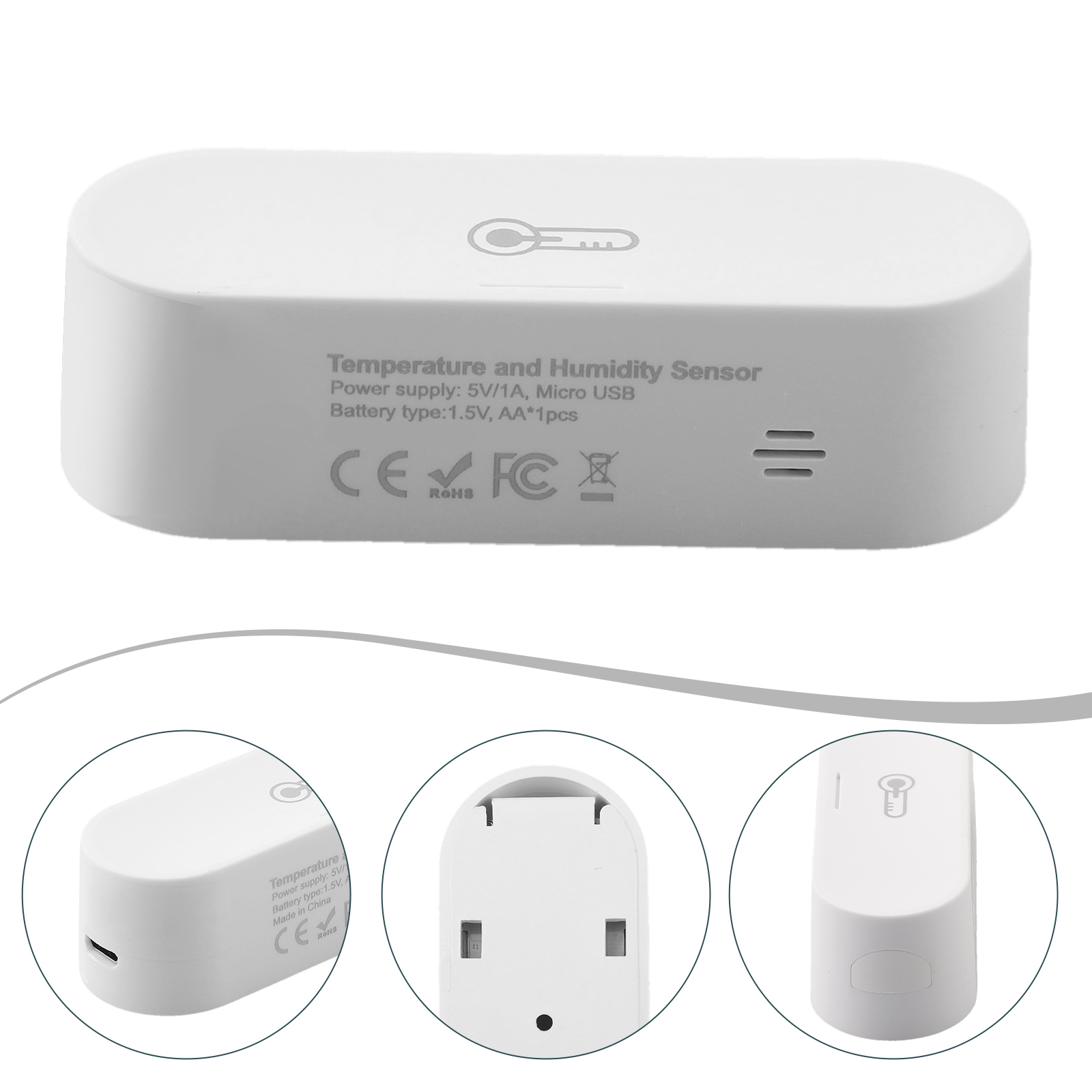 Smart Home Technology - ~1pc Temperature And Humidity Sensor For