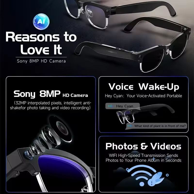 AI Smart Glasses 4K HD 800W Pi - Smart Home Outdoor Camera recensie en prijs