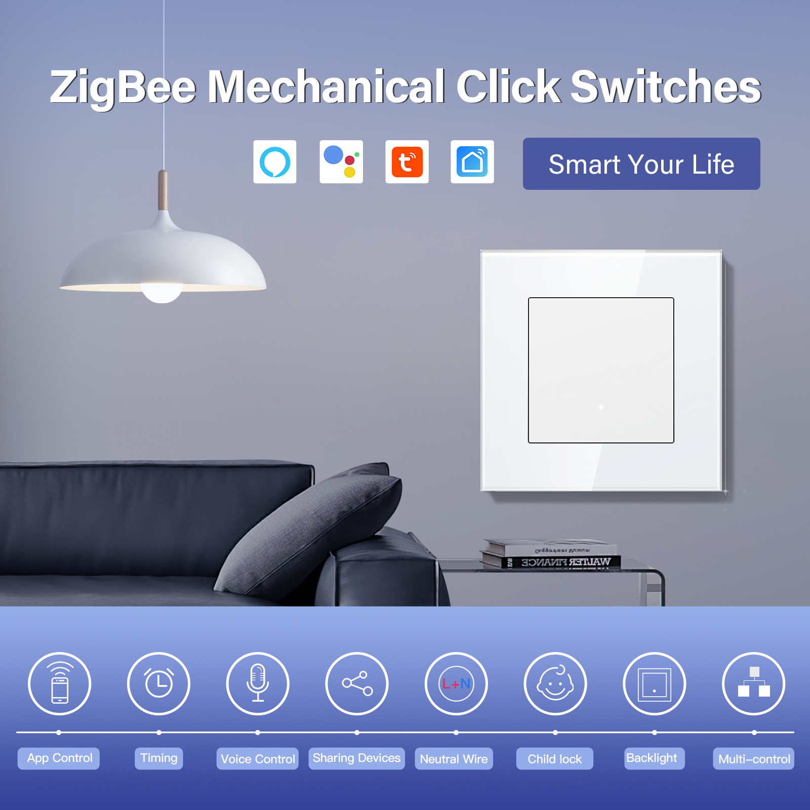 BSEED Zigbee Click Wall Switch - Smart Home Yellow recensie en prijs