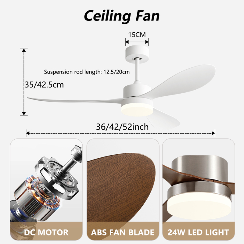 36/42/52 Inch Ceiling Fan Indu - Smart Ceiling Fan recensie en prijs