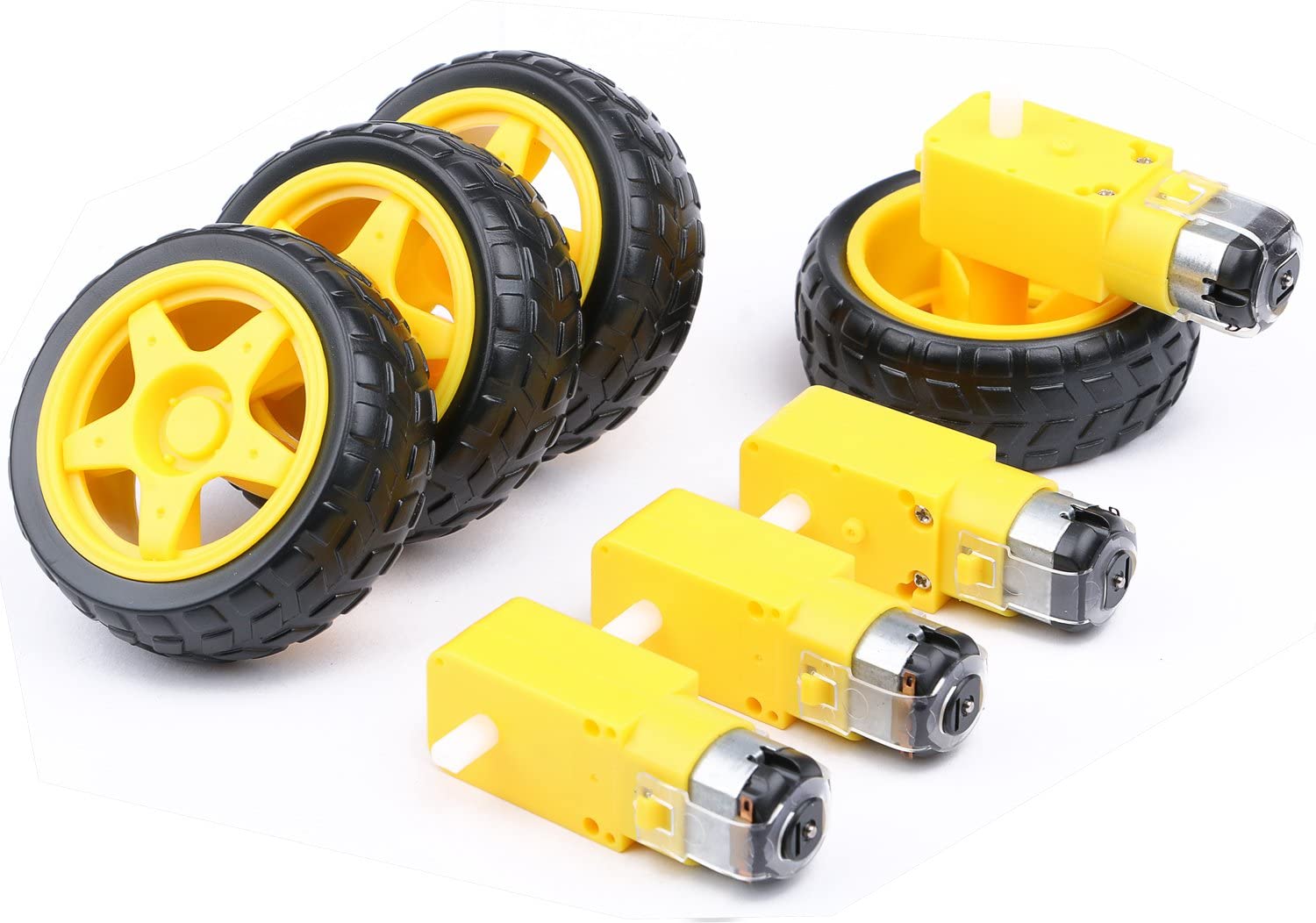 4Pcs DC Electric Motor + Plast - Smart Home Yellow recensie en prijs