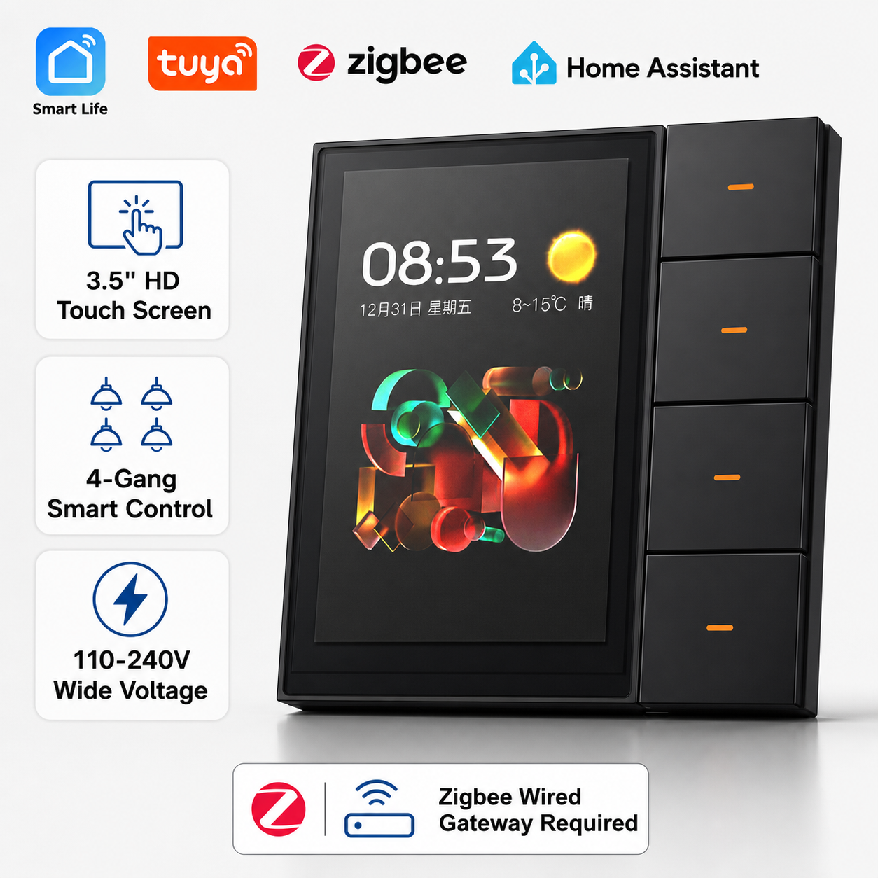 F3-pro Tuya Smart Panel ZigBee - Smart Home Security System recensie en prijs