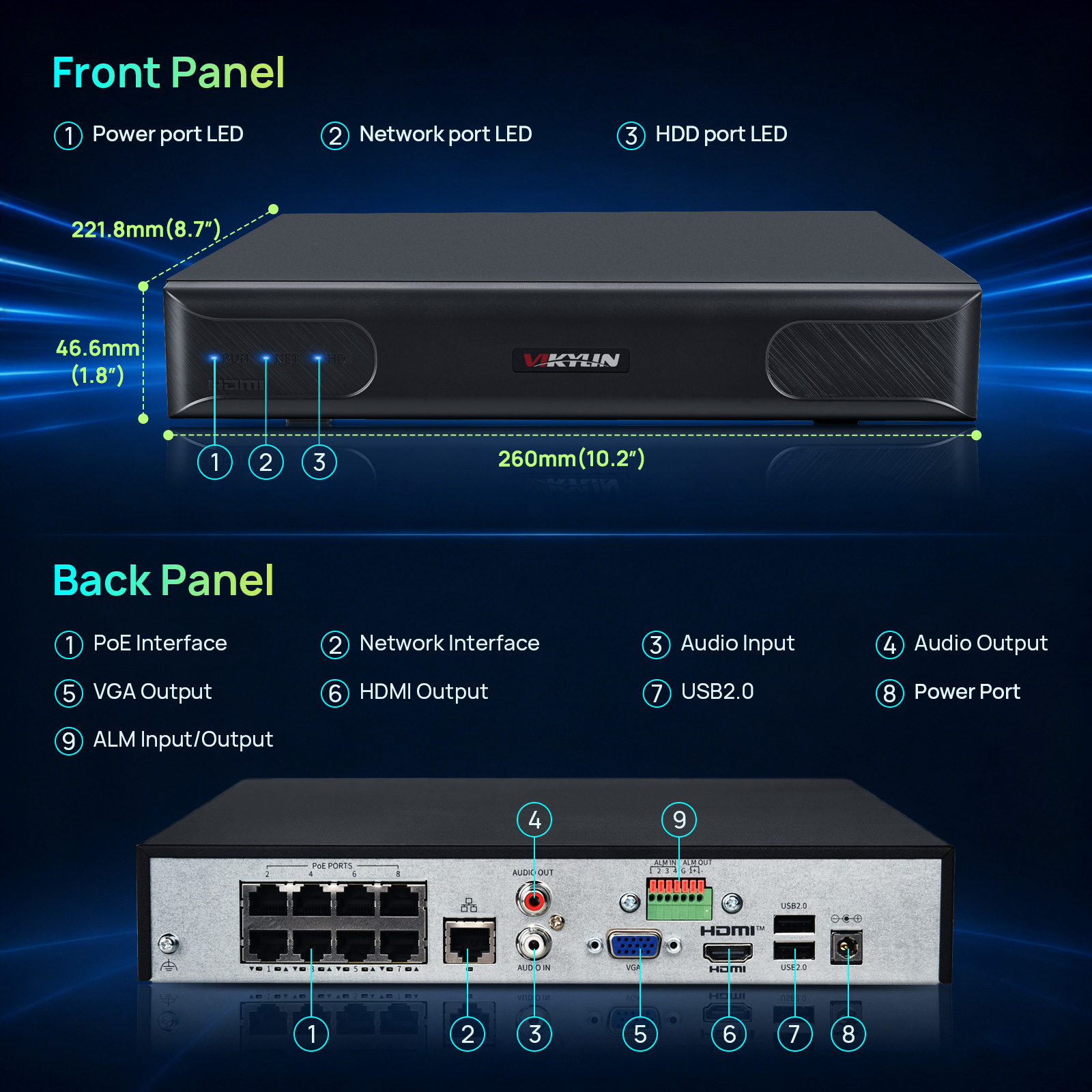 Vikylin 4K NVR UP to 12MP 8CH  - Smart Home Security System recensie en prijs