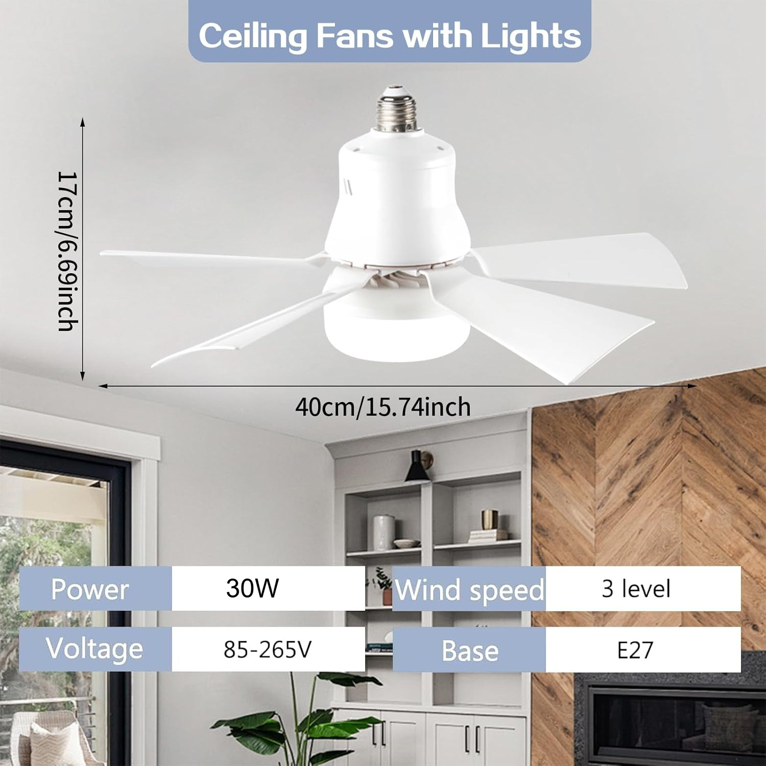 LED Ceiling Fan With Light E27 - Smart Ceiling Fan recensie en prijs
