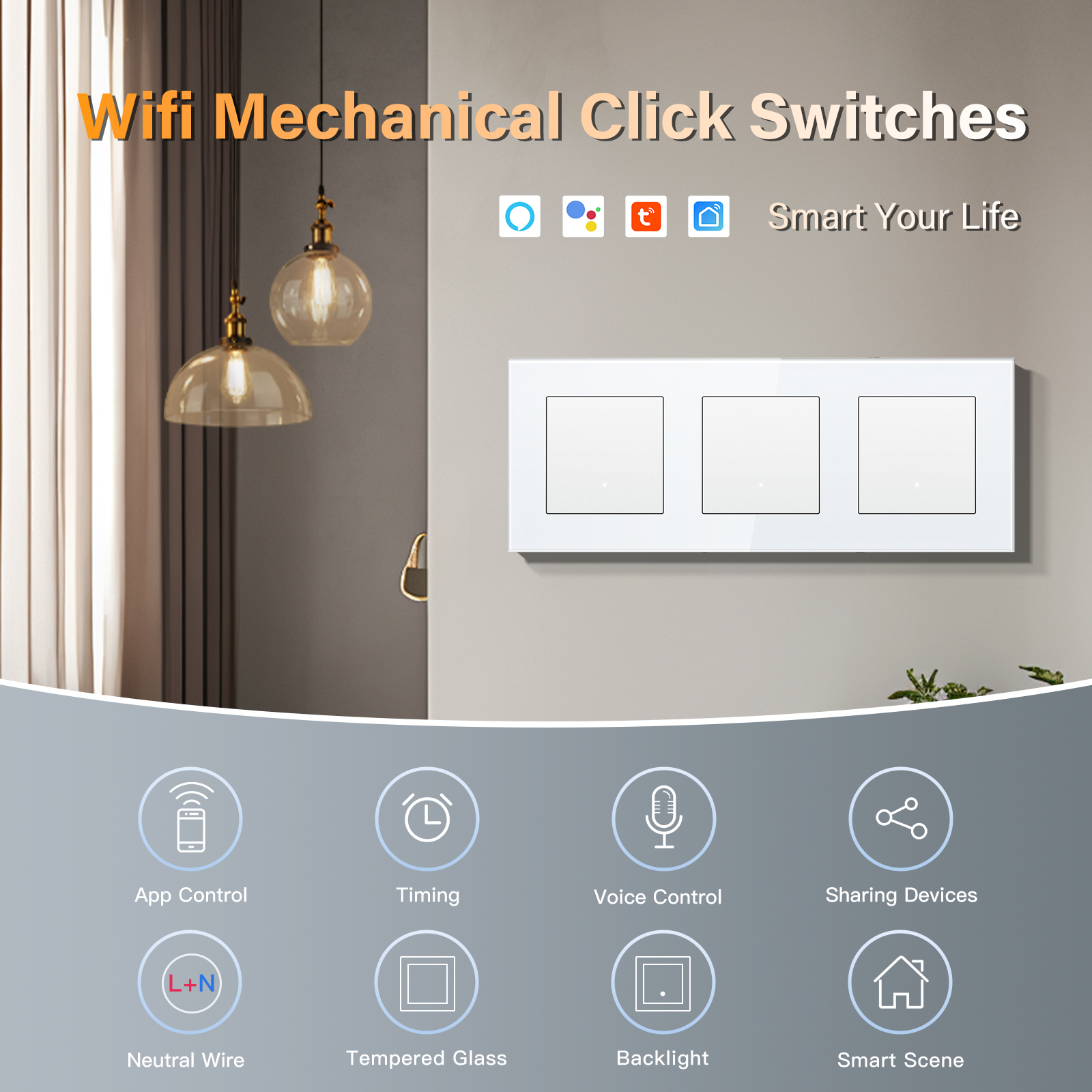 BSEED WIFI Smart Switches Seri - Smart Home Yellow recensie en prijs