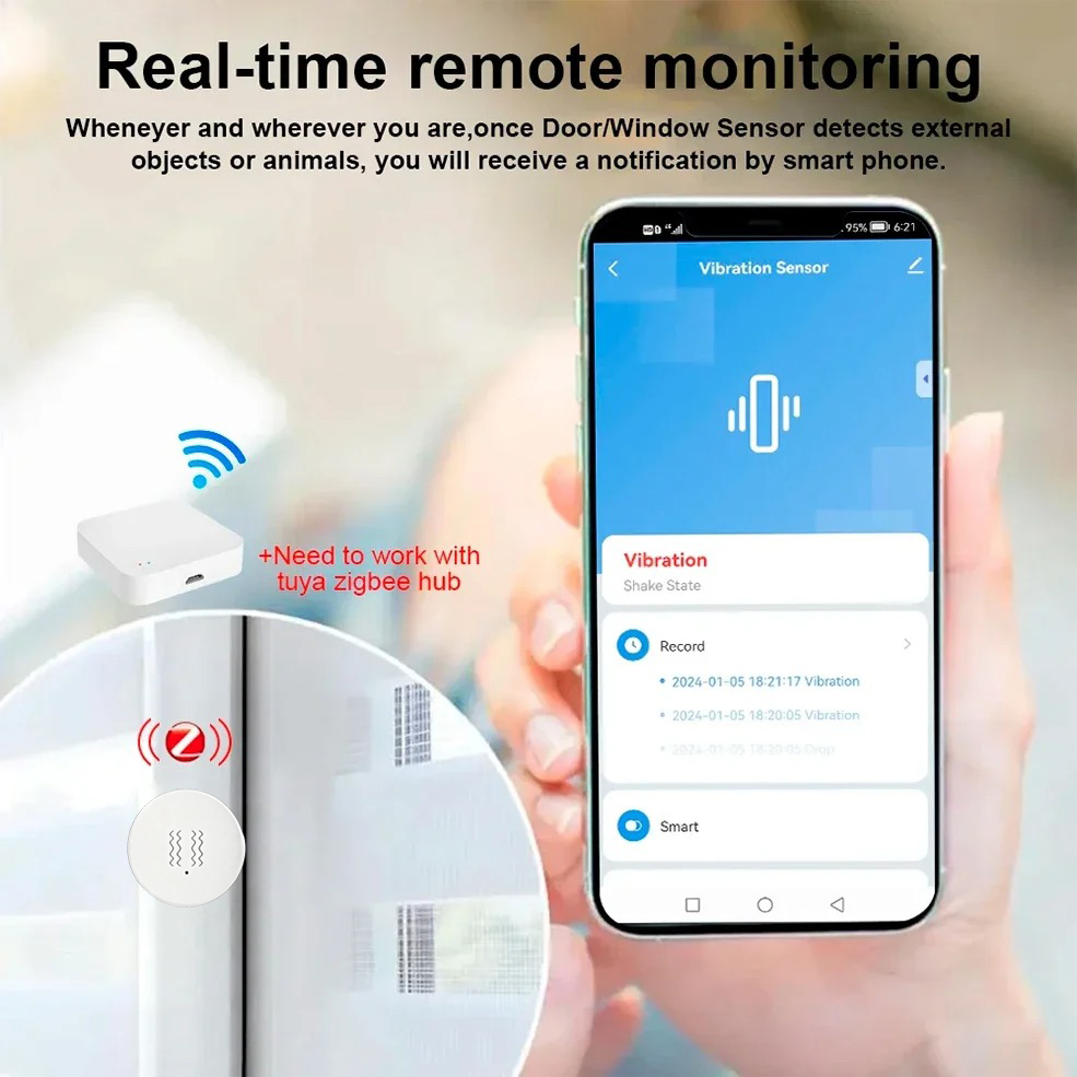 Tuya ZigBee Smart Vibration &  - Smart Home Security System recensie en prijs