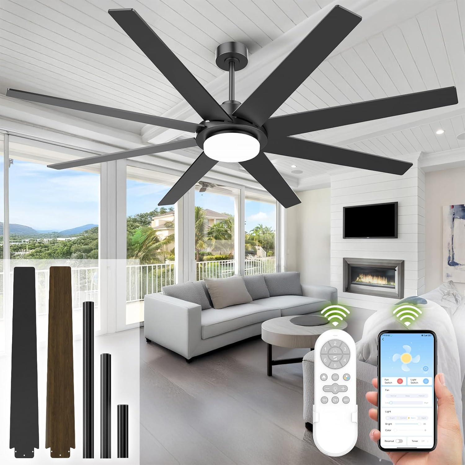 72 Inch Smart Ceiling Fan With - Smart Ceiling Fan recensie en prijs