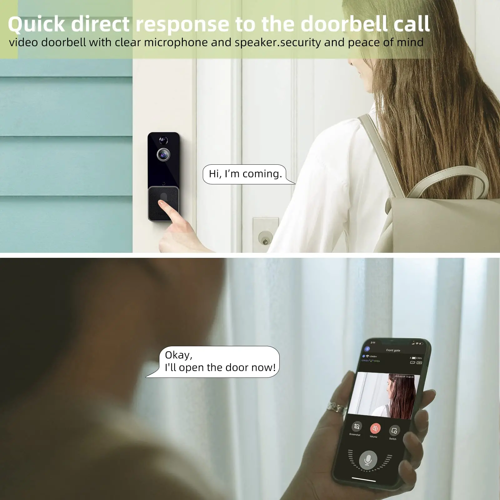 Wireless WiFi Video Doorbell C - Smart Home Outdoor Camera recensie en prijs