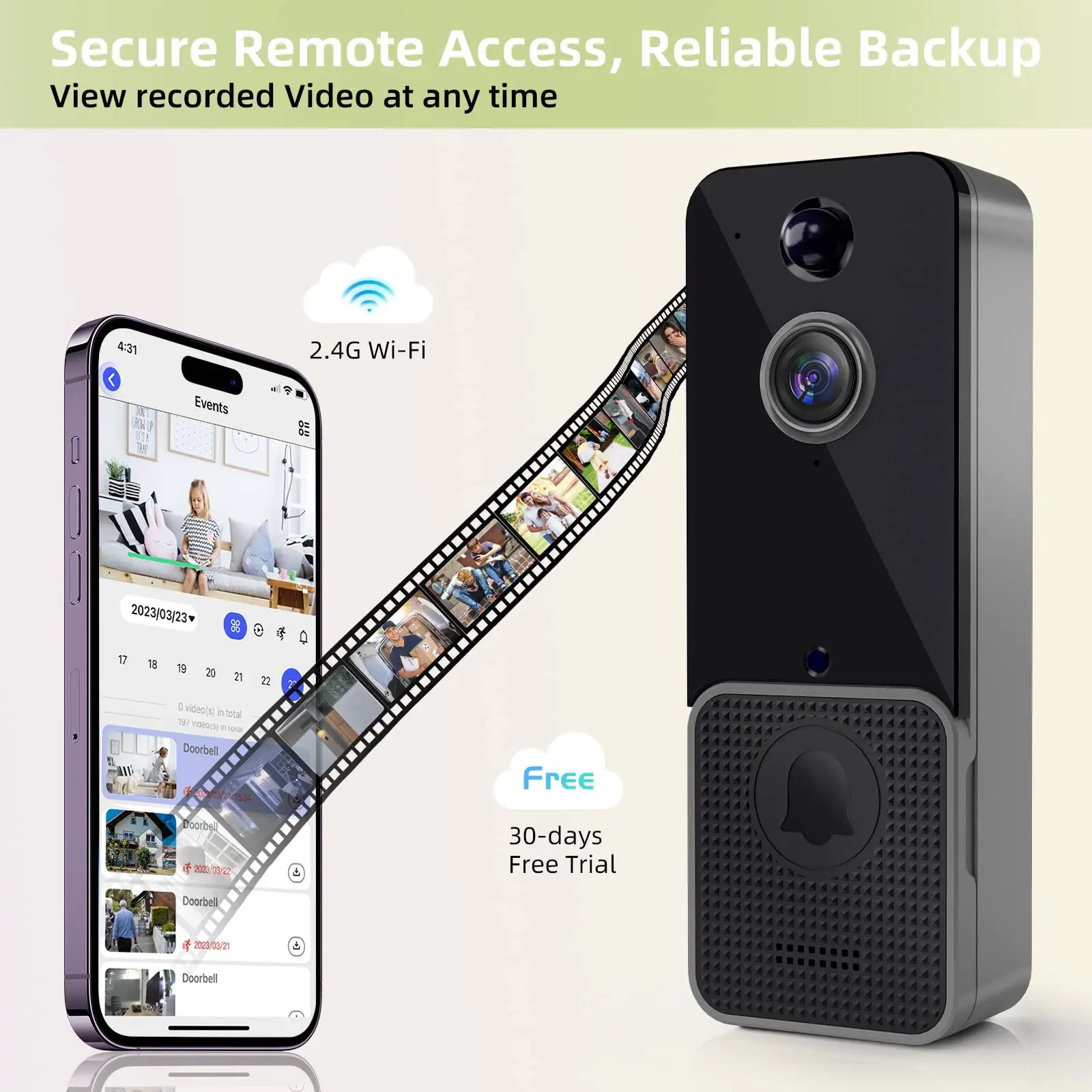Wireless WiFi Video Doorbell C - Smart Home Outdoor Camera recensie en prijs