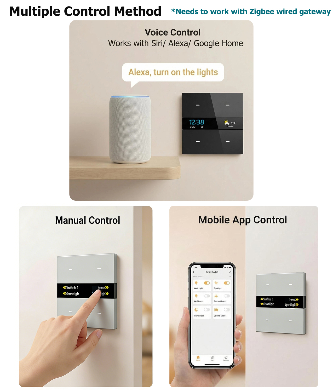 M8 pro Zigbee smart switch pan - Smart Home Technology recensie en prijs