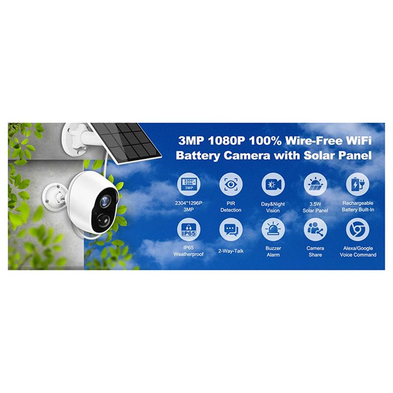 BTLIFE-3MP 9000Mah Battery WIF - Smart Home Yellow recensie en prijs