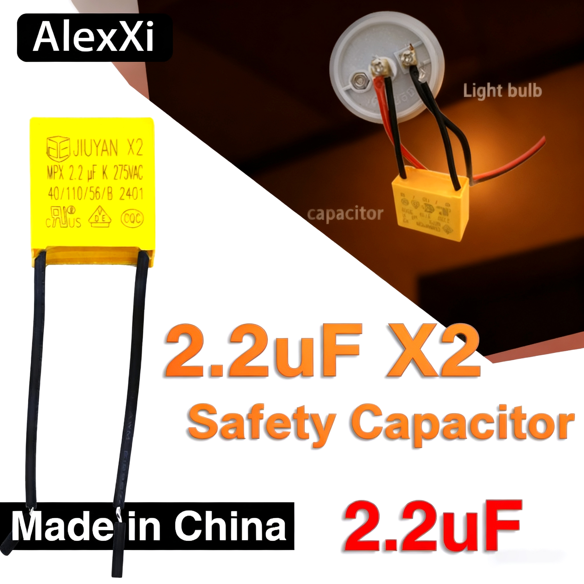 2.2uF X2 Safety Capacitor 275V - Smart Home Yellow recensie en prijs